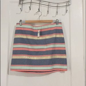 Swing Multi Stripe Skirt, cotton lining inside.
